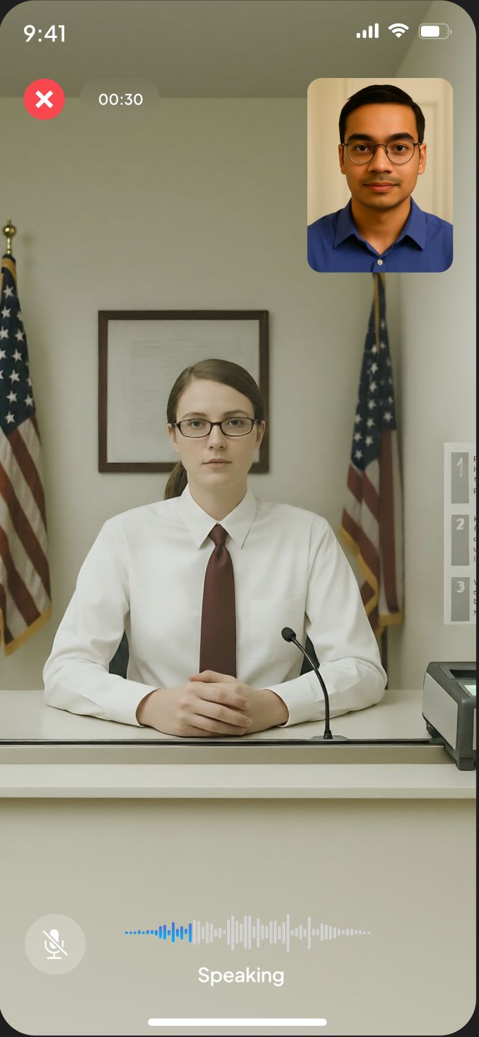 Voyage live visa interview simulation